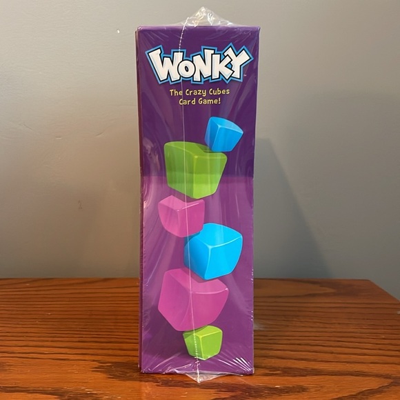 WONKY Crazy Cubes & Card GAME USAopoly Skill Family Fun Building Stack Brand NEW - Picture 5 of 5